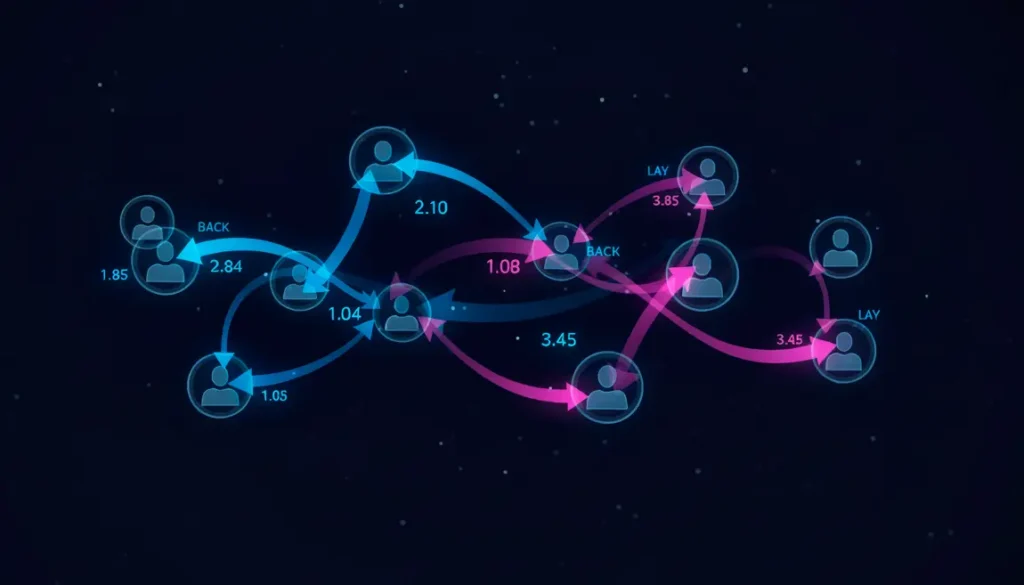 Betfair betting exchange network visualization